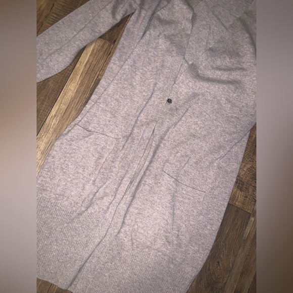 Open Front Cardigan duster cashmere project classic fall casual $300 - Picture 3 of 6